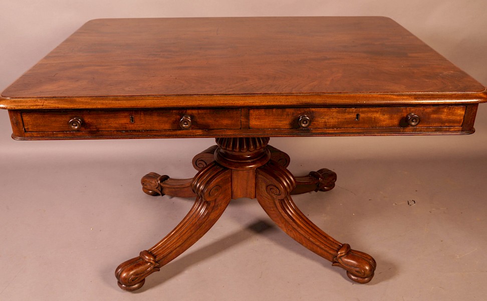 A Georgian Library Table in Mahogany