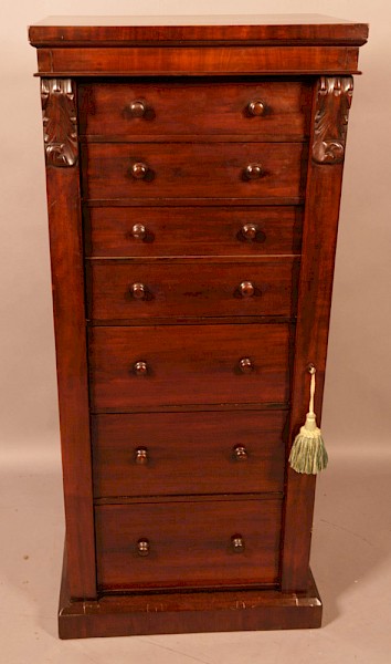 A Victorian Wellington Chest with Secretair Drawer