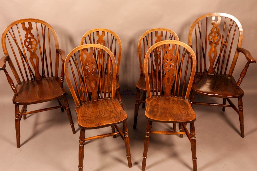 A set of 6 Kitchen Chairs c 1920