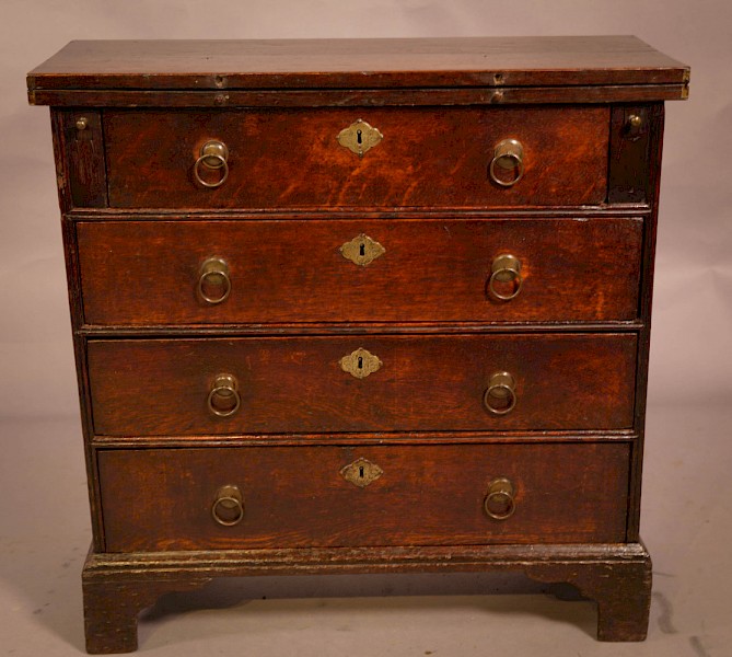 A Rare Small 18th century Batchelors Chest in Oak