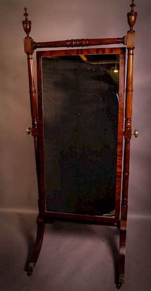 A Georgian Cheval Mirror