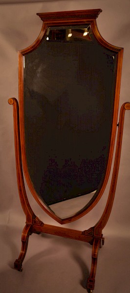 A Late Victorian Cheval Mirror