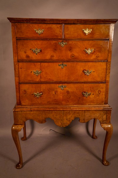 An 18th century Chest on Stand in English Walnut