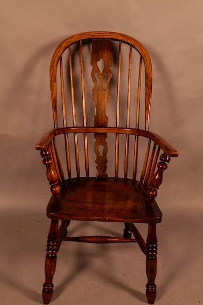 An Ash and Elm High Back Windsor Chair