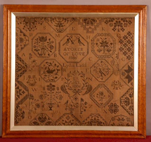 Ackworth Quaker School Sampler Lydia Ladd 1806