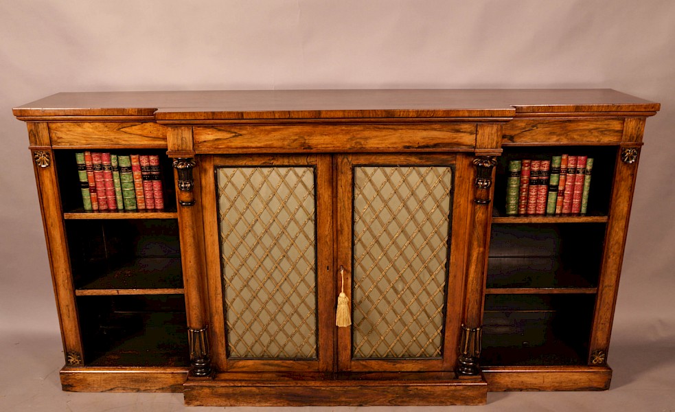 Regency period low Bookcase in Rosewood