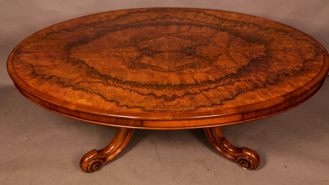 A Superb Victorian Coffee Table Burr Walnut