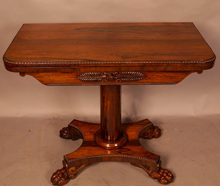 A Rosewood William IV Games Table