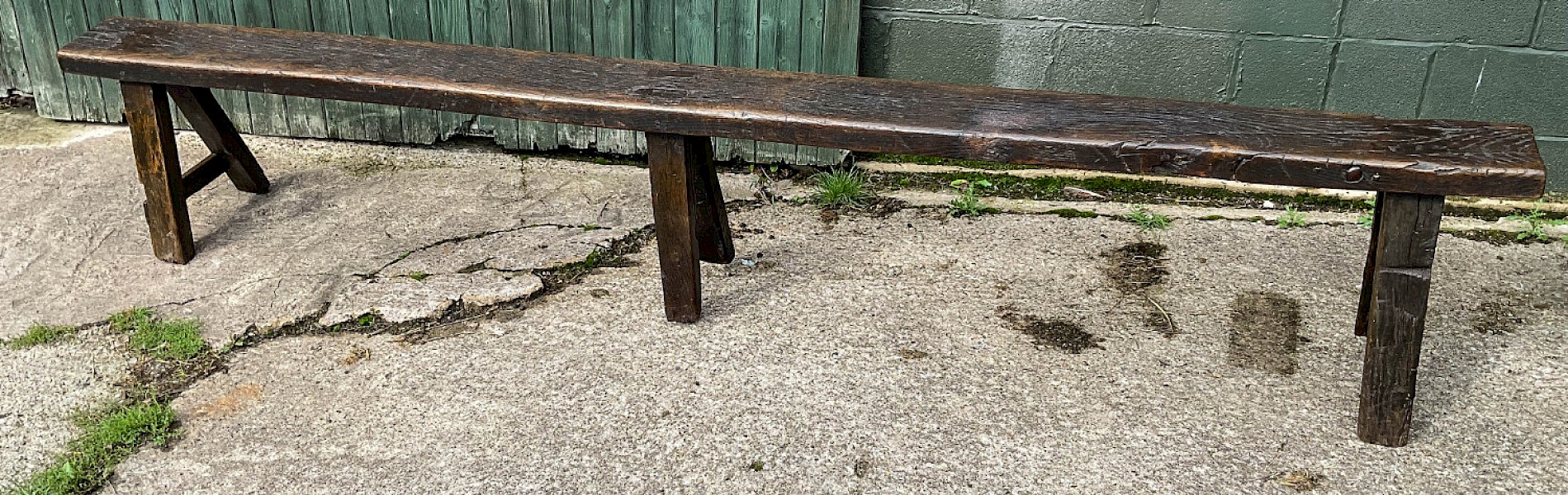 A Large 18th century Oak Bench from the Archbishops Palace York
