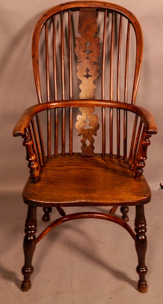 Super Quality Worksop High Back Yew Windsor Allsop c 1840