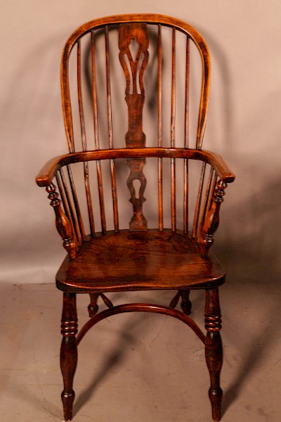 A Rare high Back Windsor Chair Fred Walker Stamped