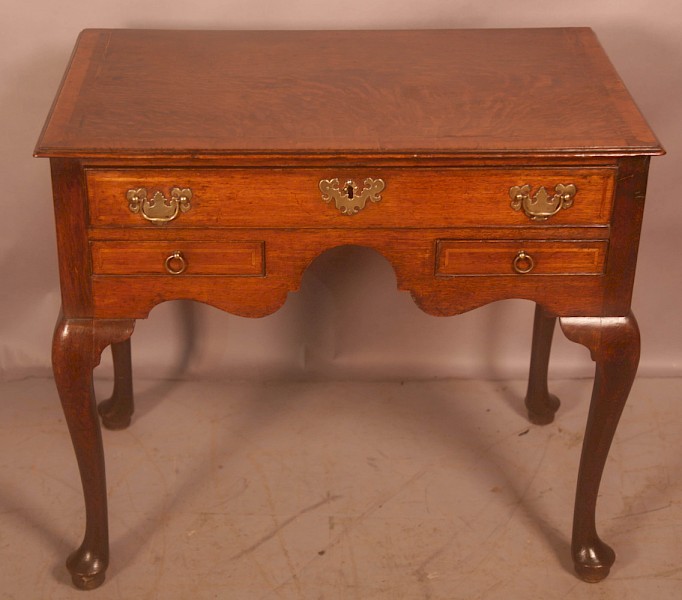 An Oak Cabriole leg Side Table c 1750