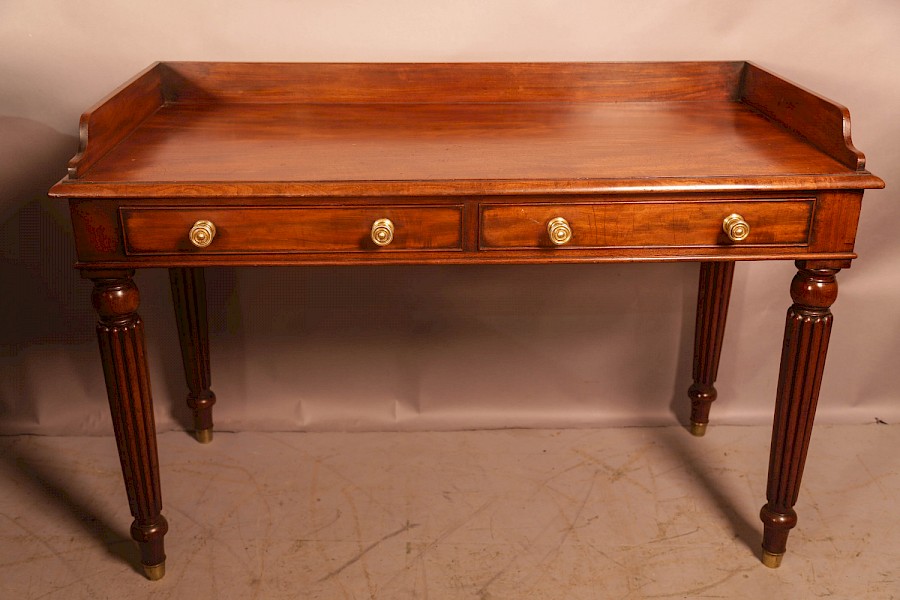 A Super Quality Library Table in Mahogany