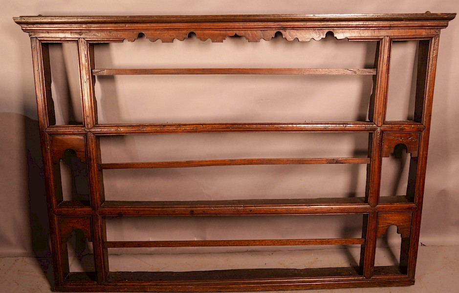 A Georgian Oak Plate Rack c 1760