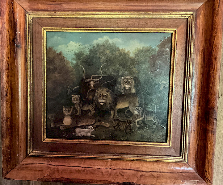 A Fabulus Nieve painting of the Lion and The Lamb
