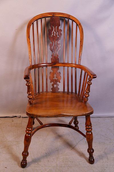A Super Yew Windsor Chair Gabbitass of Worksop