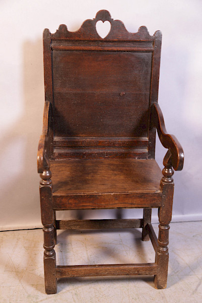 A Small 17th c Wainscott Chair Oak