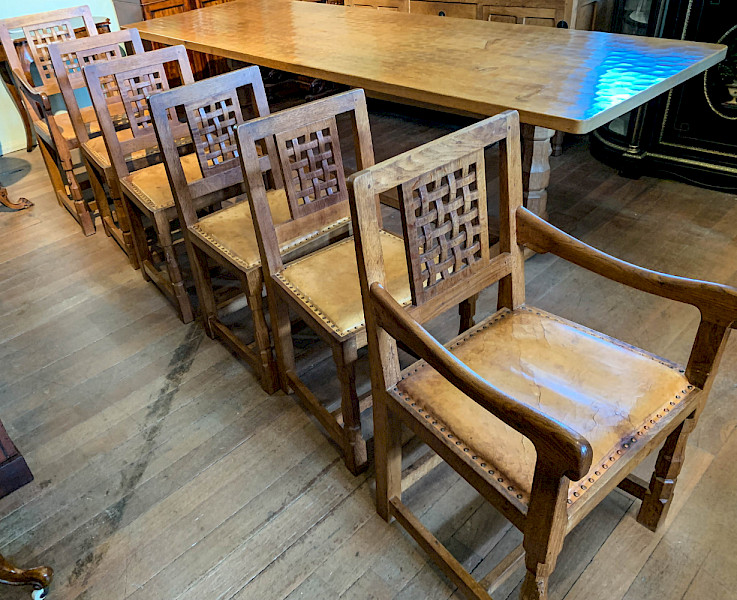 Mouseman set of 6 chairs