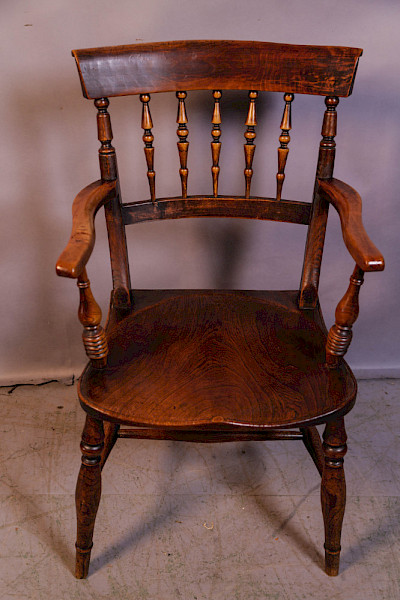 An unusual Ash and Elm Windsor Chair