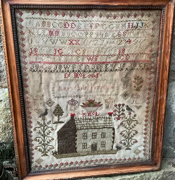 Georgian needle work sampler Mary Ann France