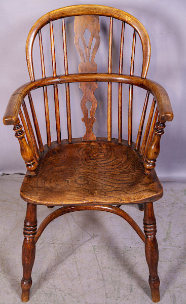 An Ash and Elm Low back Windsor Chair