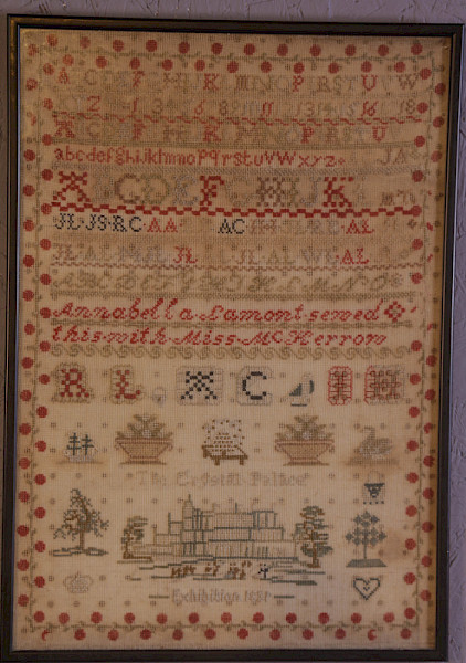 Needlework Sampler Annabella Samon Christal Palace 1851 ( 61)